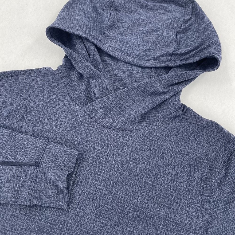 Lululemon Lightweight Hoodie Mens S Blue Gray Tech Pullover Performance Stretch